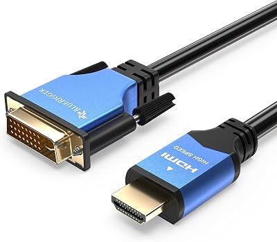 BlueRigger HDMI to DVI Cable 1M High-Speed Bi-Directional Adapter