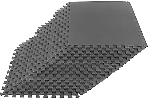 EVA Foam Mat Tiles - Interlocking Padding for Garage, Playroom, or Gym Flooring - Workout Mat or Baby Playmat by Stalwart