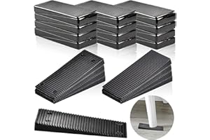 Akamino 100 Pcs Plastic Shims for Leveling,Non-Slip&Stackable Black Level Wedge, Adjustable Furniture Leveling, Composite Shi