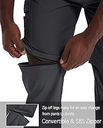 Mens Hiking Convertible Pants Waterproof