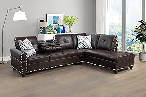 FUOROLA Manten L Shape Sectional Sofa for Living Room, Apartment, Game Room, Guest Room and Office