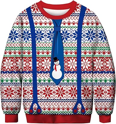 Pull De Noël Drôle Femme - Sweat Oversized Moche, Motifs Humoristiques, Sans Capuche, Grand Confort