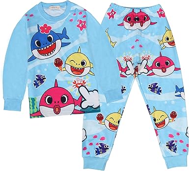 girls shark pajamas