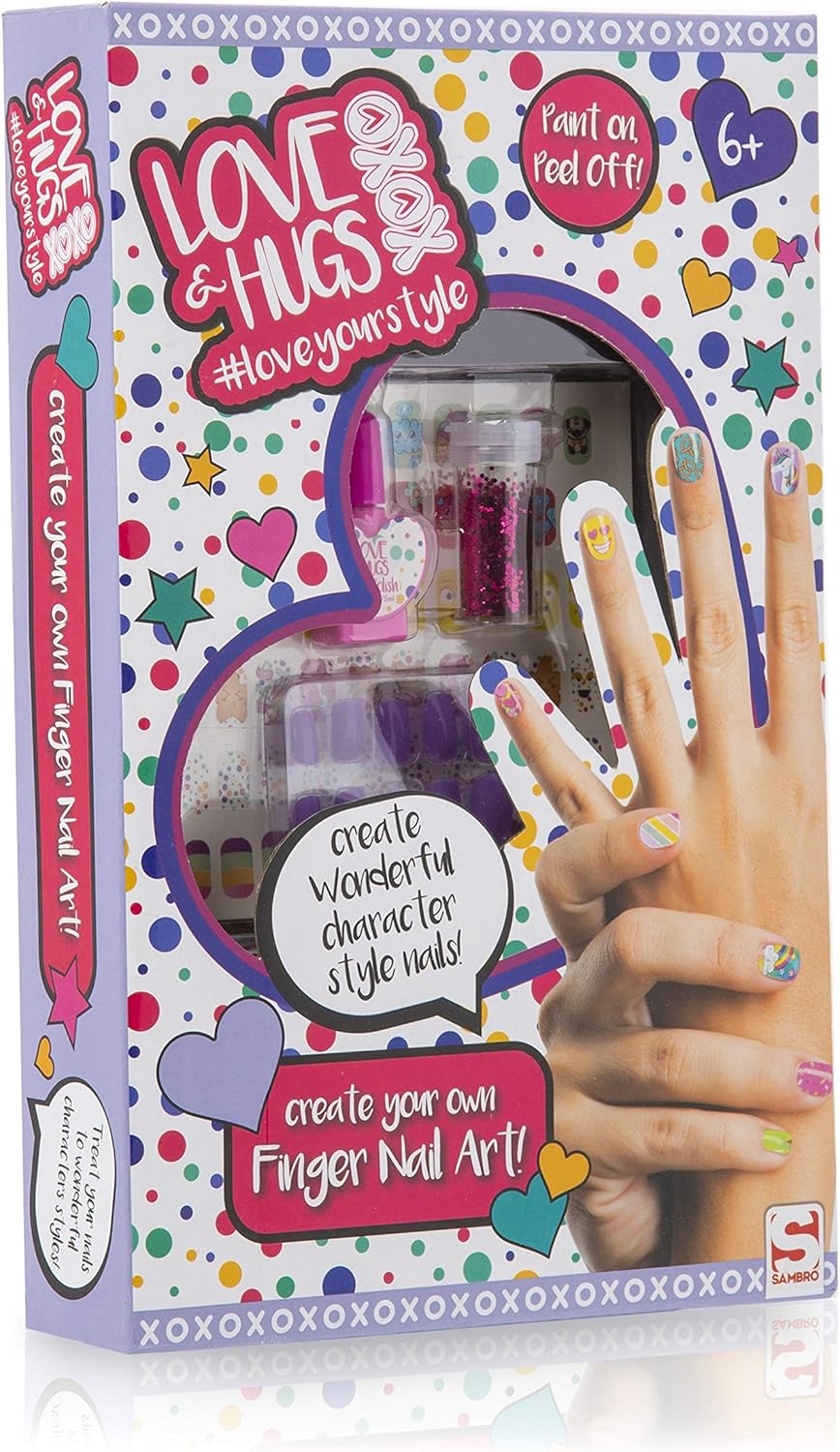 Love & Hugs Nail Art Kit For Girls With Nail Polish And Fake Nails