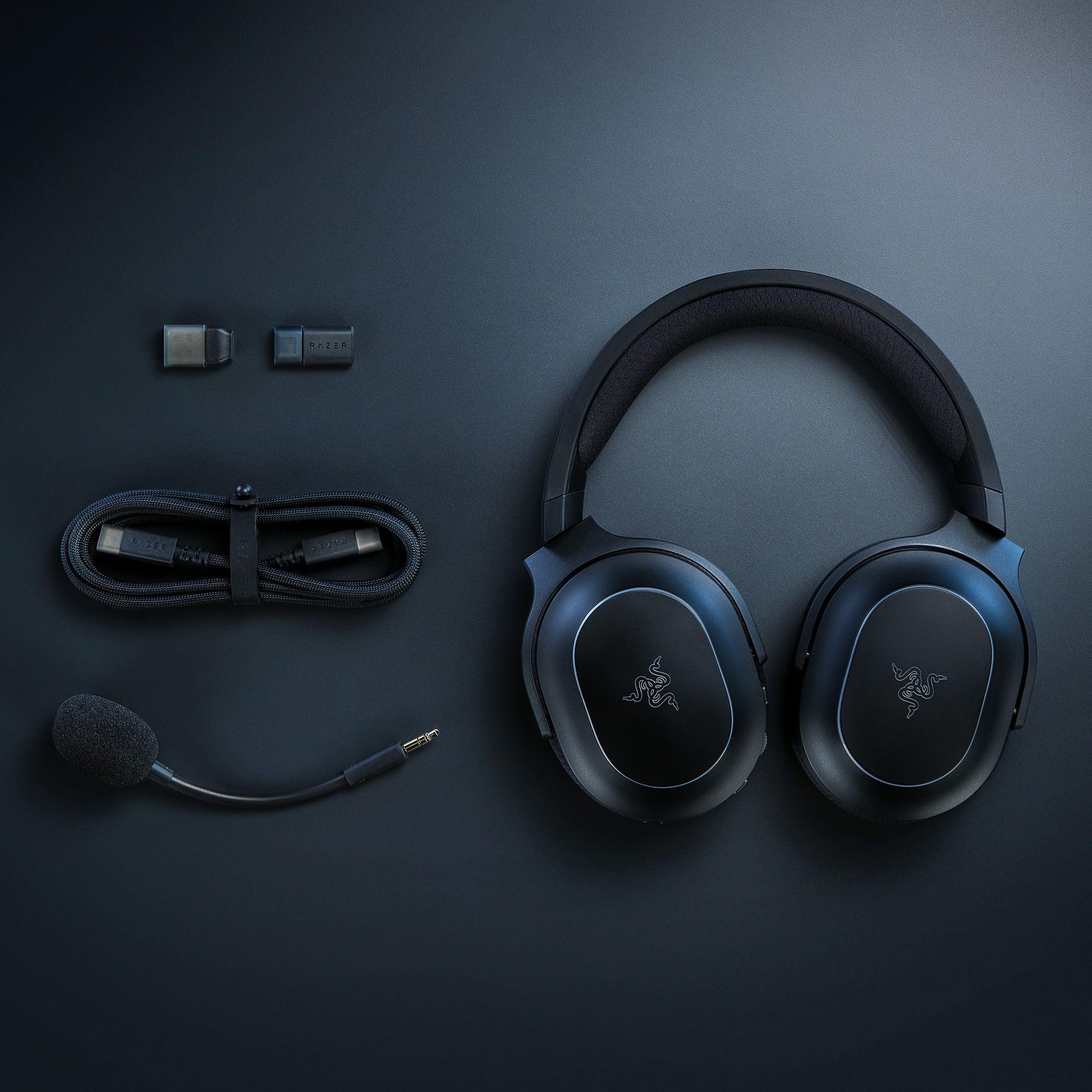 Razer Barracuda X Chroma Wireless Gaming Headset: 2.4GHz Wireless & Bluetooth - Lightweight - Chroma RGB - 40mm Drivers - Cardioid Mic - 70 Hr Battery - for PC, Mac, PS5, Switch 2, Smartphone - Black