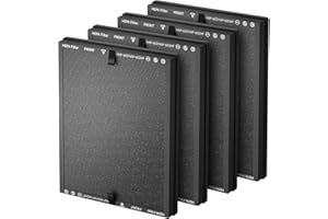 FCFMY 4 Packs HAP602 Replacement Filter Compatible with ECOSELF HAP602 HAP602WF Air Cleaner Purifier, 3-in-1 Filtration of Pre-Filter & Activated Carbon Filter