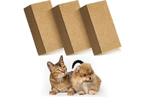 RimCereal 3 Pack Pet Hair Remover Sponge Cat and Dog Hair Sponge Rubber Pet Fur Lifter Removal Tool, Remove from Furniture, Carpet, Bedding, Clothing, 6.26 x 3.28 x 1.89 Inch