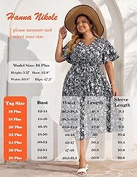Hanna Nikole Womens V Neck Casual Dresses for