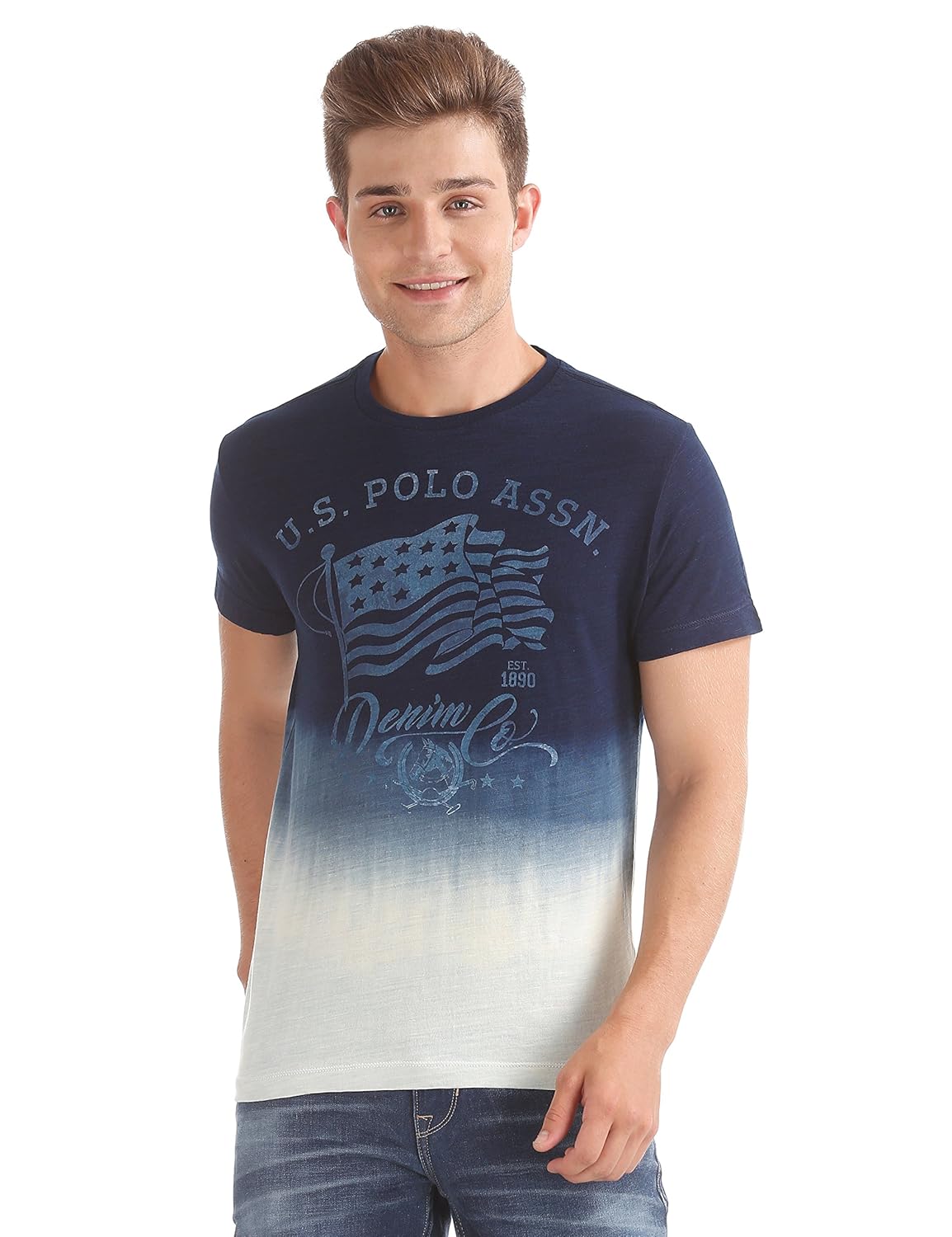 us polo association men's solid regular fit t-shirt