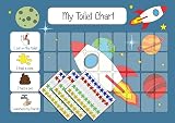 kids2learn Potty Toilet Training Reward Chart Twin Pack 270 Star Stickers Space view 3