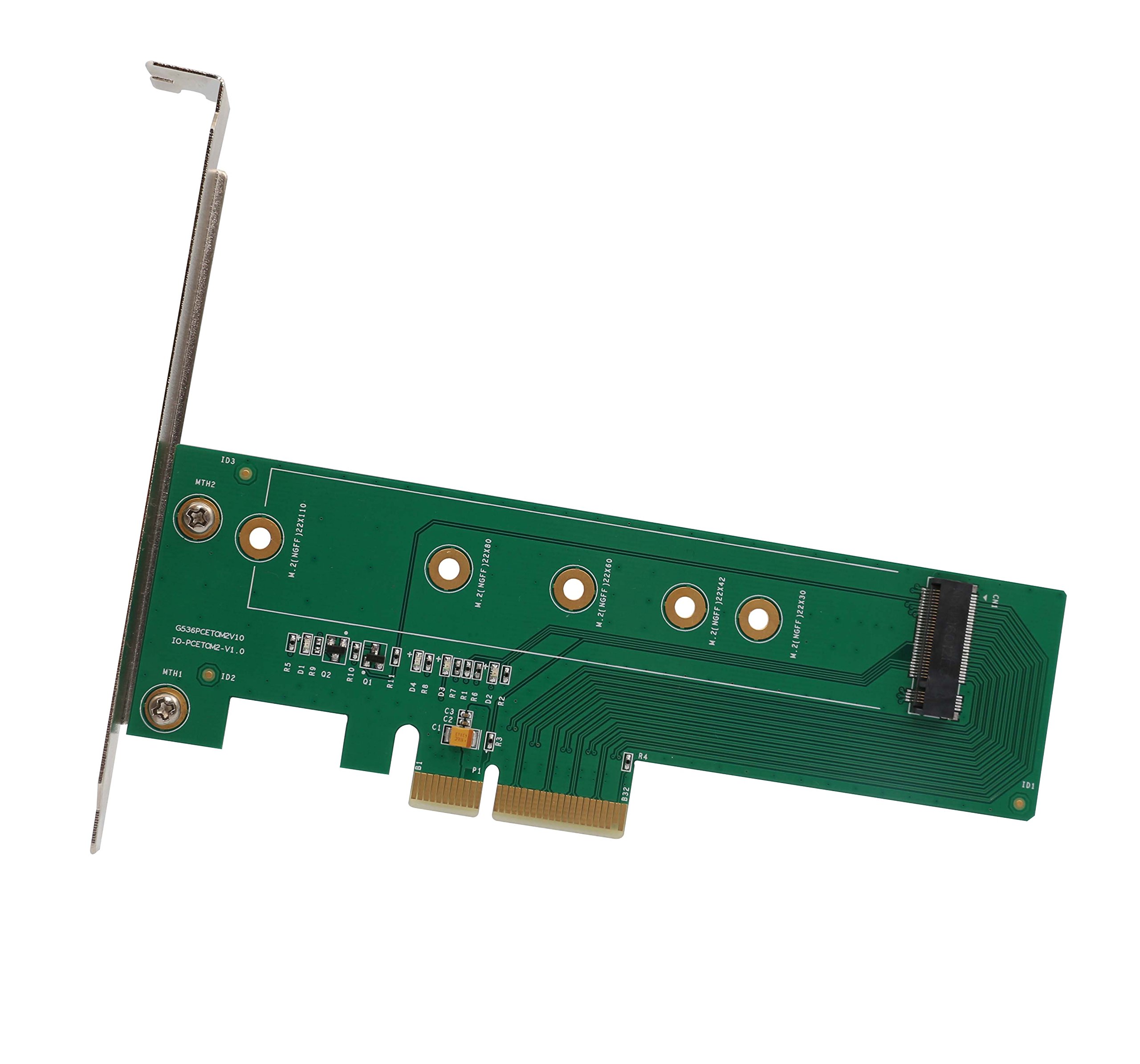 IO Crest SI-PEX40110 M.2 NGFF M-Key or B+M Key To PCI-Express 3.0 x 4 Adapter Card - Green