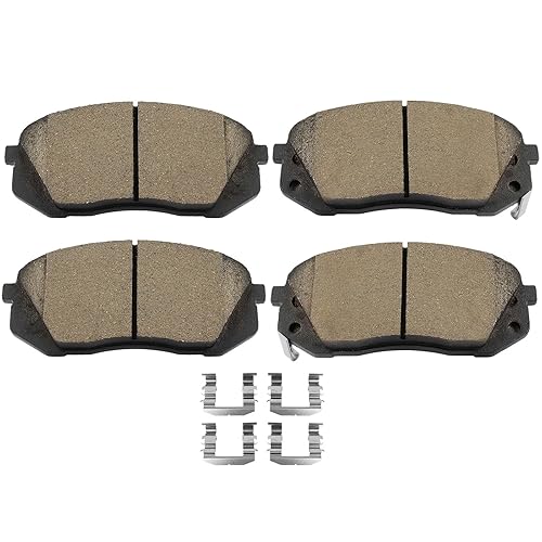 SCITOO D1295 Front Ceramic Brake Pads Sets w/Hardware Replacement For Hyundai For Sonata | For Tucson,For Kia For Cadenza 2014-2016,For Kia For Rondo 2007-2012,For Kia For Sportage 2011-2016