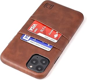 Dockem iPhone 11 Pro Max Wallet Case: Built-in Metal Plate for Magnetic Mounting & 2 Credit Card Holder Slots (6.5