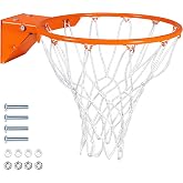 GoSports Regulation 18" Steel Basketball Rim - Choose from Fixed or Breakaway - Use for Replacement or Garage Mount