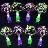 36Pcs Monster Truck LED Finger Lights Truck Toys Party Favors Glow in the Dark Light Up Finger Lights Racing Themed Toys Bulk for Kids Birthday Party Goodie Bag Stuffer Birthday Gifts Classroom Prize