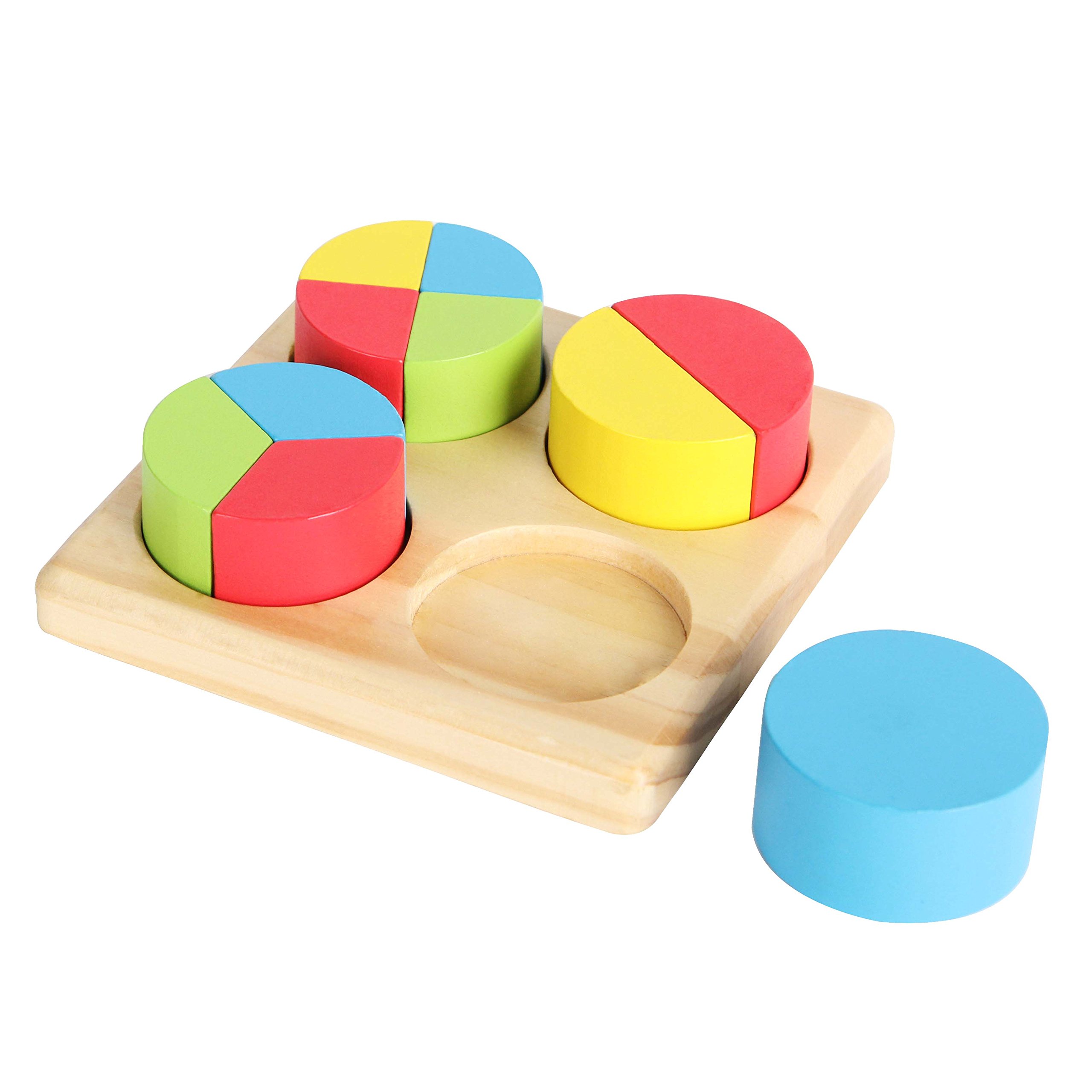 Joyin Toy 4 in 1 Wooden Educational Shape Color Sorting Puzzles