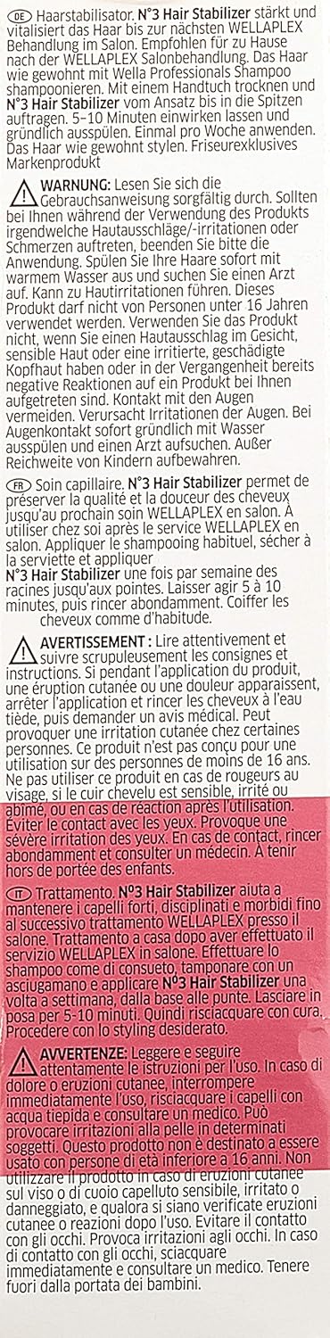 Wella plex No.3 Hair Stabilizer, 0.1 kg, White, 100 ml (Pack of 1) - Image 3