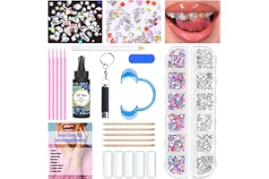 JAAILEE Jewelry Gems Kit 2200 Shining Gems Professional Crystals Kit with Glue & Light Sparking Diamonds for Beginner and Skilled