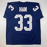 Facsimile Autographed Jack Ham Penn State Blue Reprint Laser Auto College Football Jersey Size Men's XL