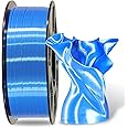 MIKA3D Silk Sapphire Blue Shiny PLA 3D Printing Filament, 1KG 2.2Lbs 1.75mm 3D Print Material with High Diameter Accuracy, Neatly Wound Silk PLA Widely Support for FDM 3D Printers