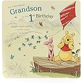 Grandson 1st Birthday Card - Birthday Card Age 1 Boy - Disney Birthday Card for Grandson - Cute Winnie the Pooh Design