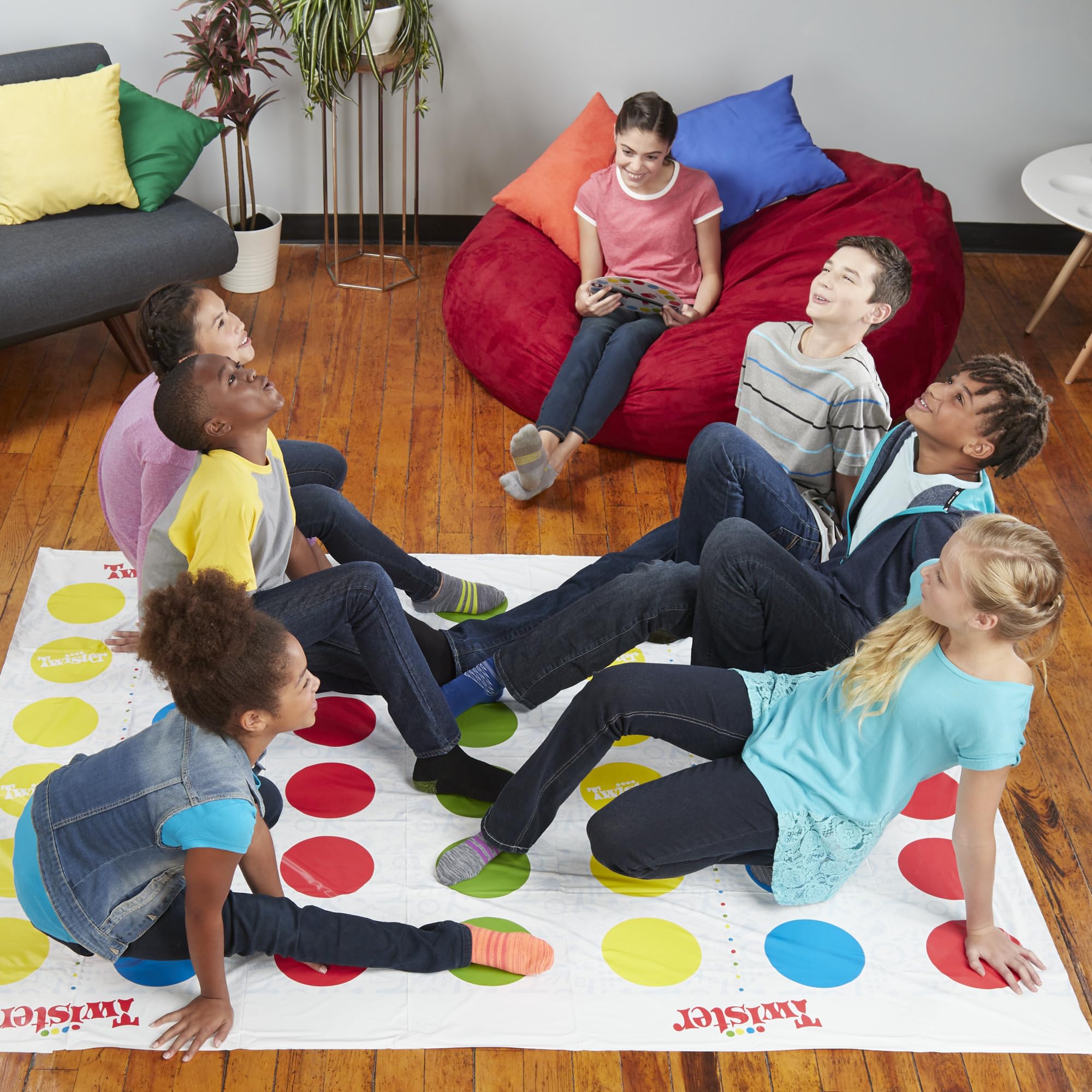 Hasbro Gaming Twister Ultimate: Bigger Mat, More Colored Spots, Family, Kids Party Game Age 6+; Compatible with Alexa (Amazon Exclusive)
