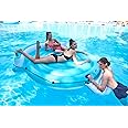 Tzsmat Inflatable Pool Floating Island Lounger Raft for Lake River Big Multi Person Party Floatie