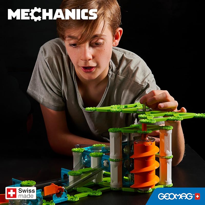 - Mechanics Gravity Elevator Circuit - Gioco Educativo e Creativo per Bambini - Costruzioni Magnetiche, Circuito con Blocchi Magnetici - Confezione da 207 Pezzi