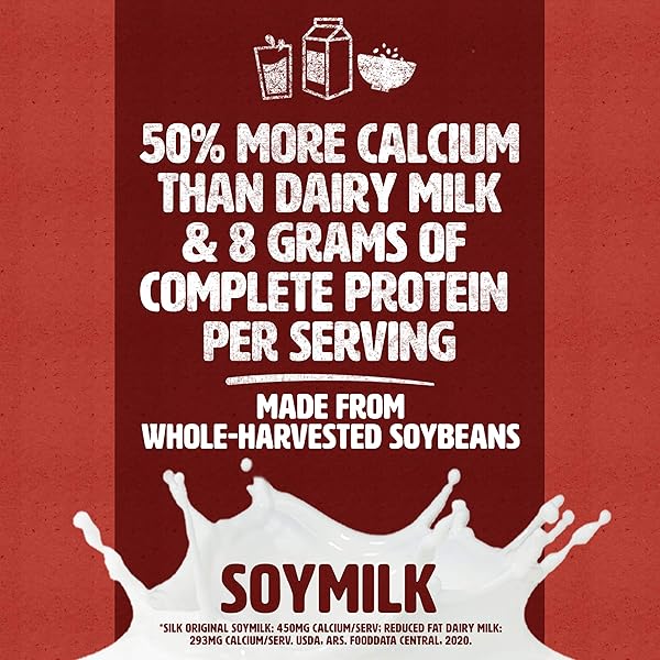 SILK SHELF-STABLE SOY MILK, ORIGINAL, DAIRY-FREE, VEGAN, NON-GMO PROJECT VERIFIED, 32 FL OZ (PACK OF 6)