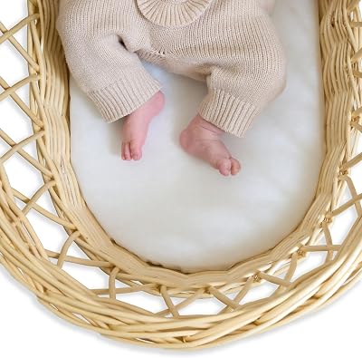 Clair de Lune Moses Basket Fibre Mattress Hypo-Allergenic 65x28 cm