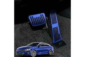 ANFOKAS Compatible with Kia K5 GT GT-Line Sportage 2025 2024 2023 2022 2021 2020 Compatible with Hyundai Tucson Santa Sonata Palisade Accessories Car Foot Pedal Covers Pedals Pads -Blue