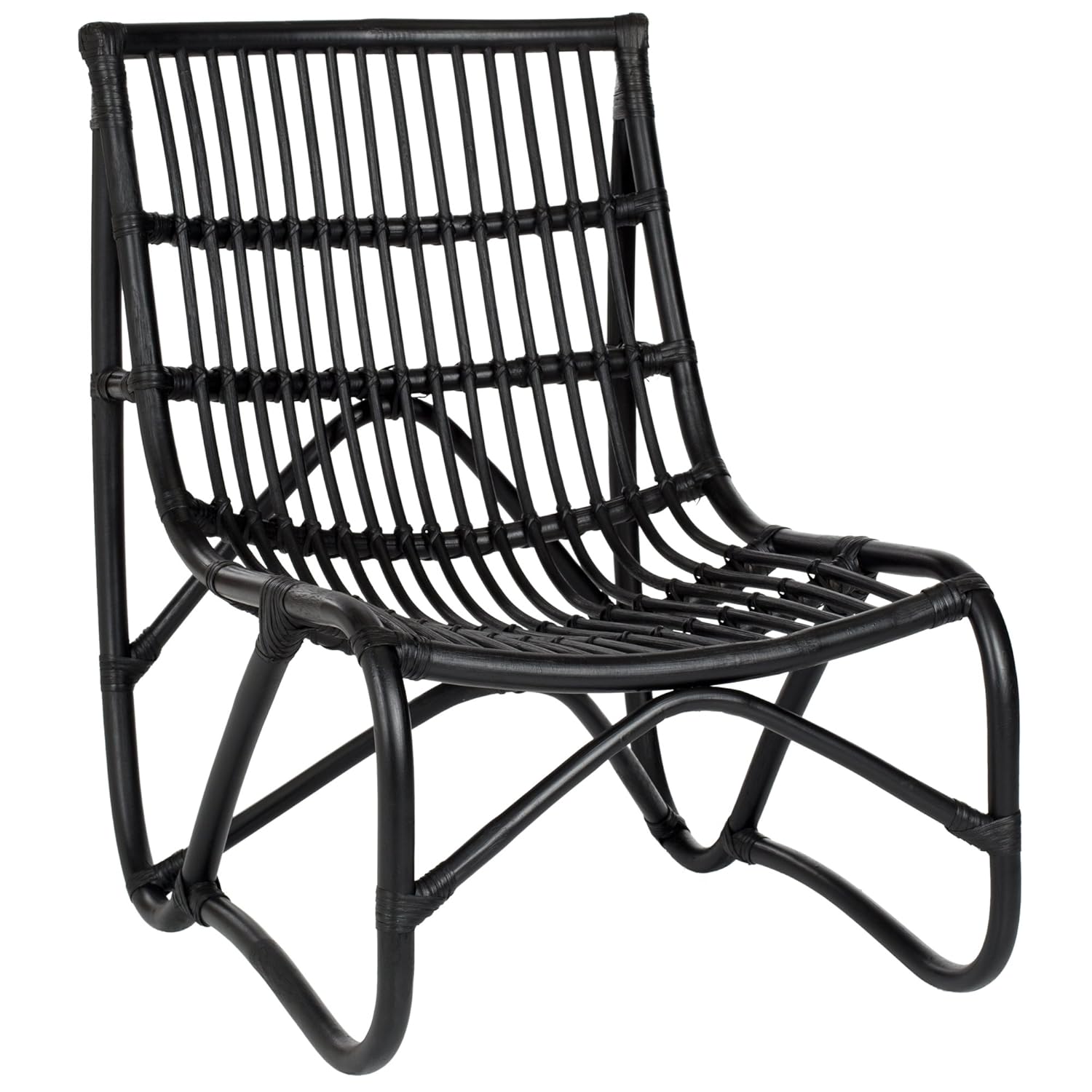 Safavieh Home Collection Shenandoah Black Chair and Ottoman