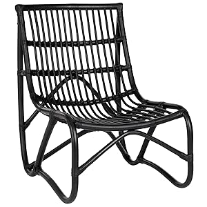 Safavieh Home Collection Shenandoah Black Chair and Ottoman