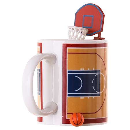 Basketball Tasse mit Ball und Korb/Kaffeebecher/Mug