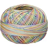 Handy Hands 210-Yard Lizbeth Cotton Thread, 25gm, Rainbow Taffy