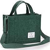 WantGor Tote Bag for Women, Corduroy Crossbody Bags