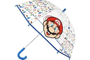 ABG Accessories Boys Clear Umbrella, Mickey Mouse, Batman, Paw Patrol, NASA, Kids Rain Wear For Ages 3-10
