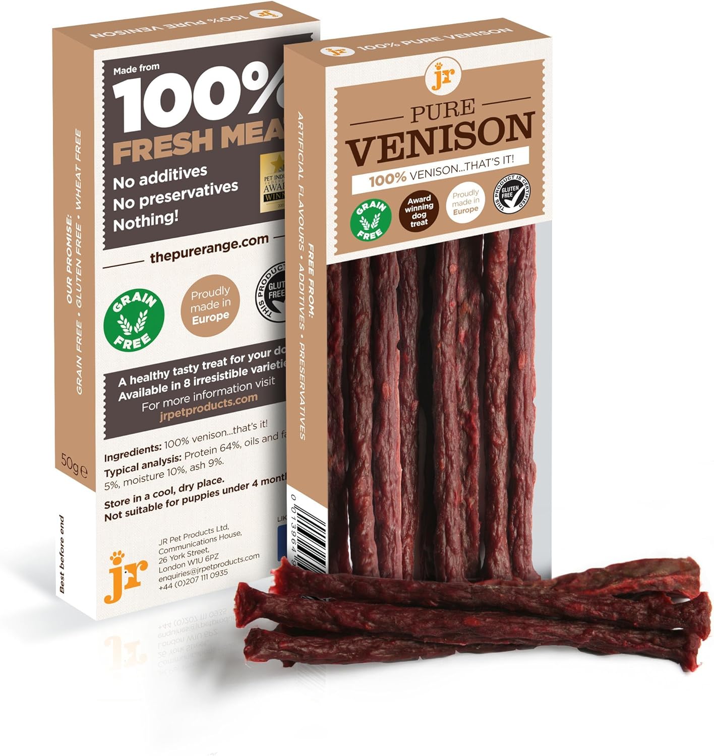 Pure Venison Dog Treats 50g Gluten free Amazon.co.uk Pet Supplies