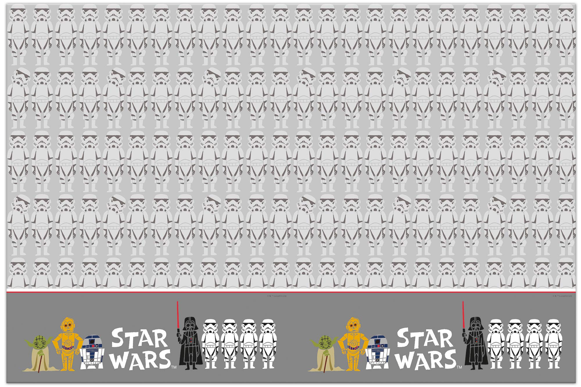 Disney Star Wars Party Table Cover Birthday Party Supplies Disposable Tableware 180cm,Black