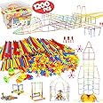 Ggiibro Straw Constructor Toys STEM Building Toys 1200Pcs Toys Aged for 3 4 5 6 7 8+ Interlocking Plastic Toys Engineering Toys Thin Tube Blocks Toy Educational Toy Kit for Classroom Kids Toys Set