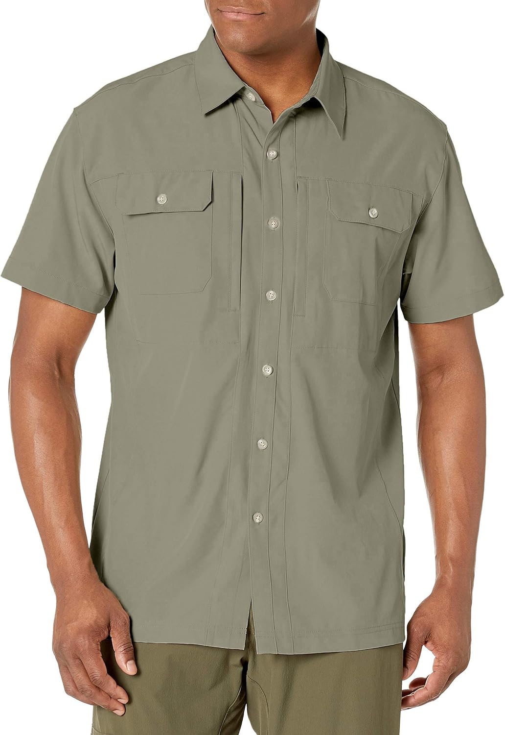 Little Donkey Andy Men's Lightweight Short Sleeve Shirt Quick Dry Stretch Shirt for Hiking Travel, UPF50 : Clothing