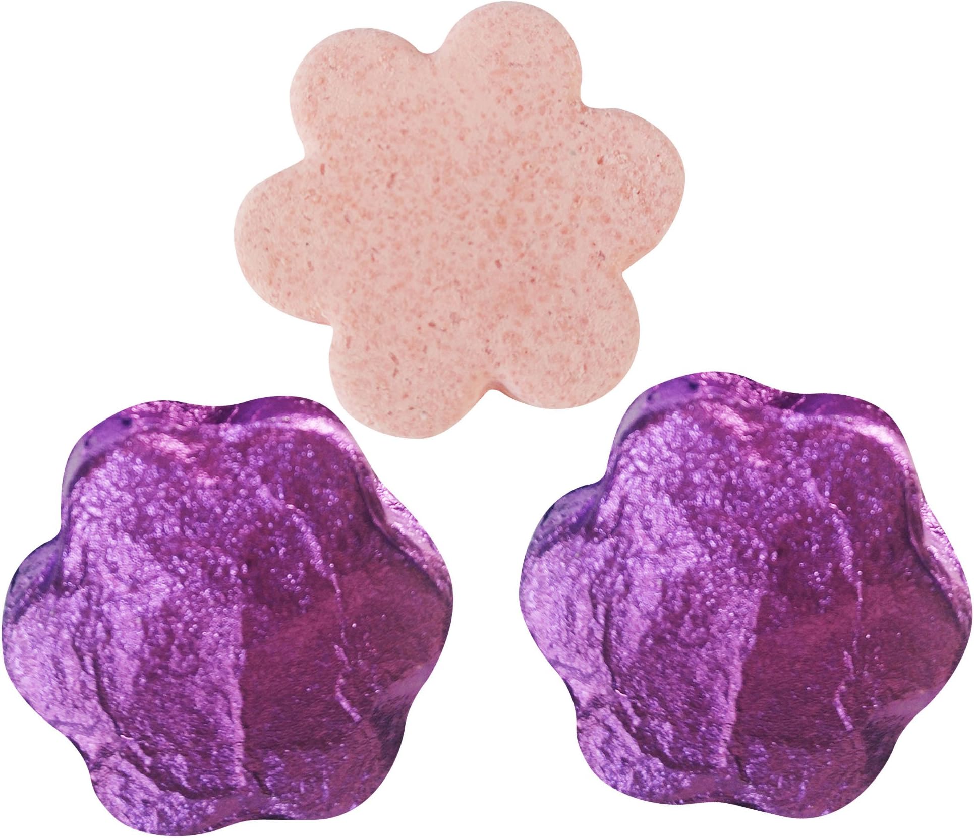 Lavender Bath Bomb Gift Set by Z Lux, 3 Huge Fizzies made in the US, handmade with Essential Oils for extra dry skin moisture, great gift idea, relax your muscles and joints and better sleep