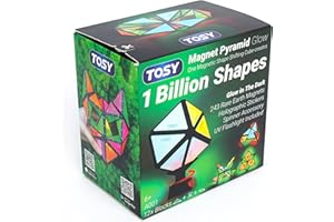 TOSY Magnet Pyramid Glow - 1 Cube Transforms into 1 Billion Shapes (Bunny, Egg, Flowers, Hearts), Easter Basket Stuffers Gift