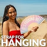 Fisura Handheld Folding Fan Colourful Wood Message Fan F*cking Hot Glow view 3