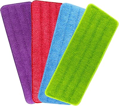 TUPARKA 4 Pack Mop Pads Microfiber 42x14cm Replacement Pads for Reveal Mop Head