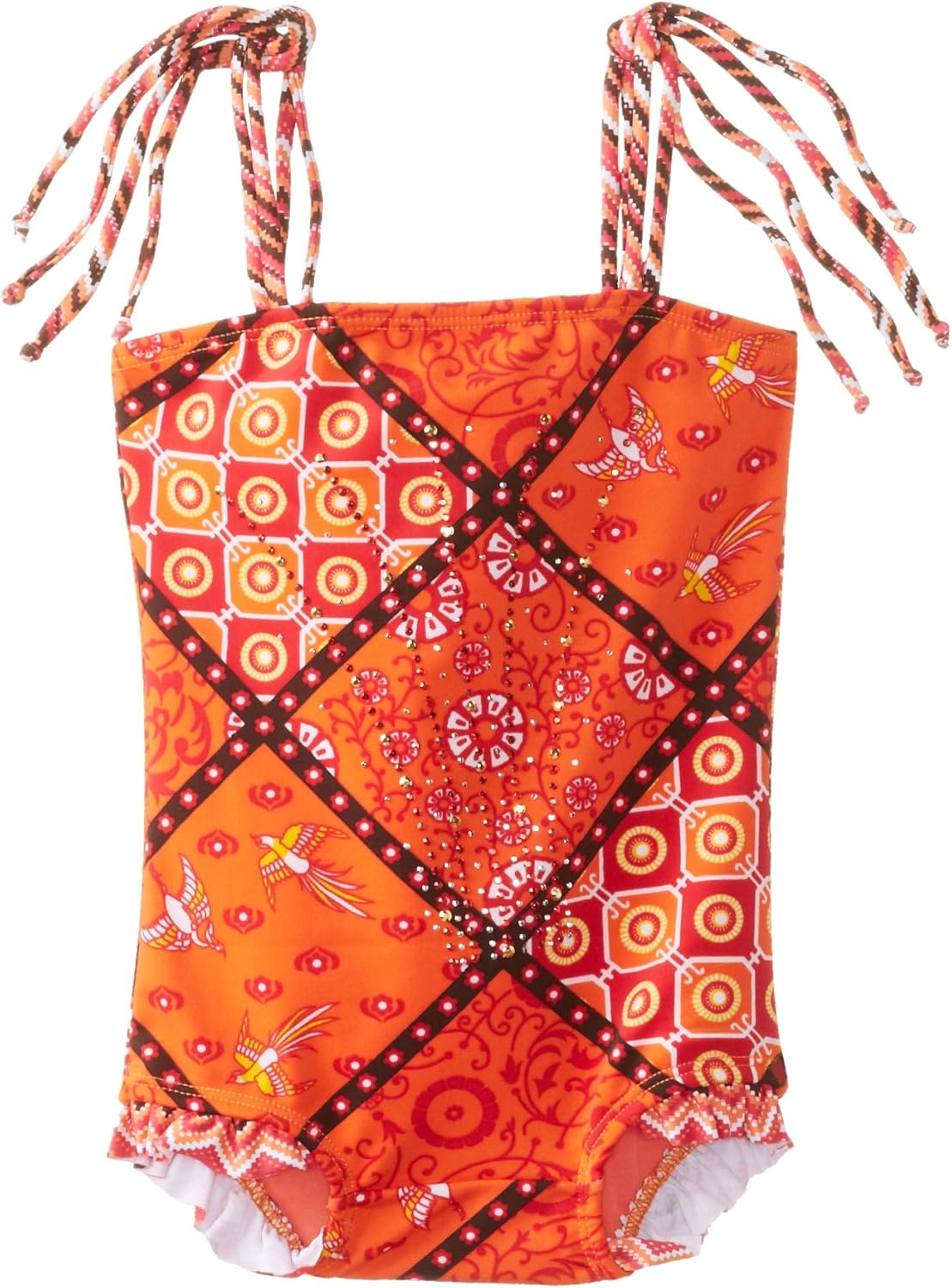 Lemons & Limes Baby Girls' Coral Swimsuit, Multi, 12 Months Clothing