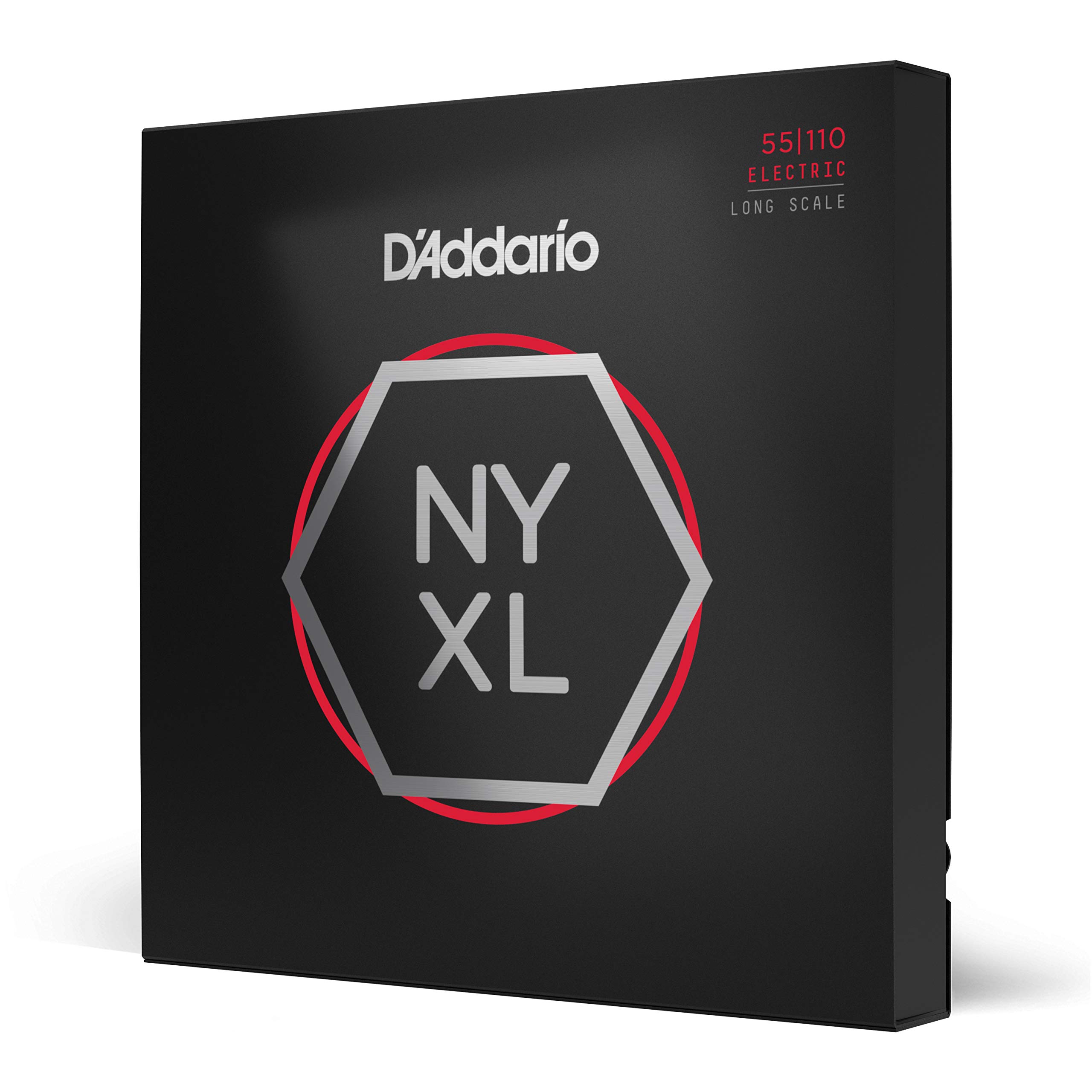D'Addario Bass Guitar Strings - NYXL Bass Strings - NYXL55110 - Unrivaled Strength, Tuning Stability, Enhanced Response - For 4 String Bass Guitars - 55-110 Heavy, Long Scale