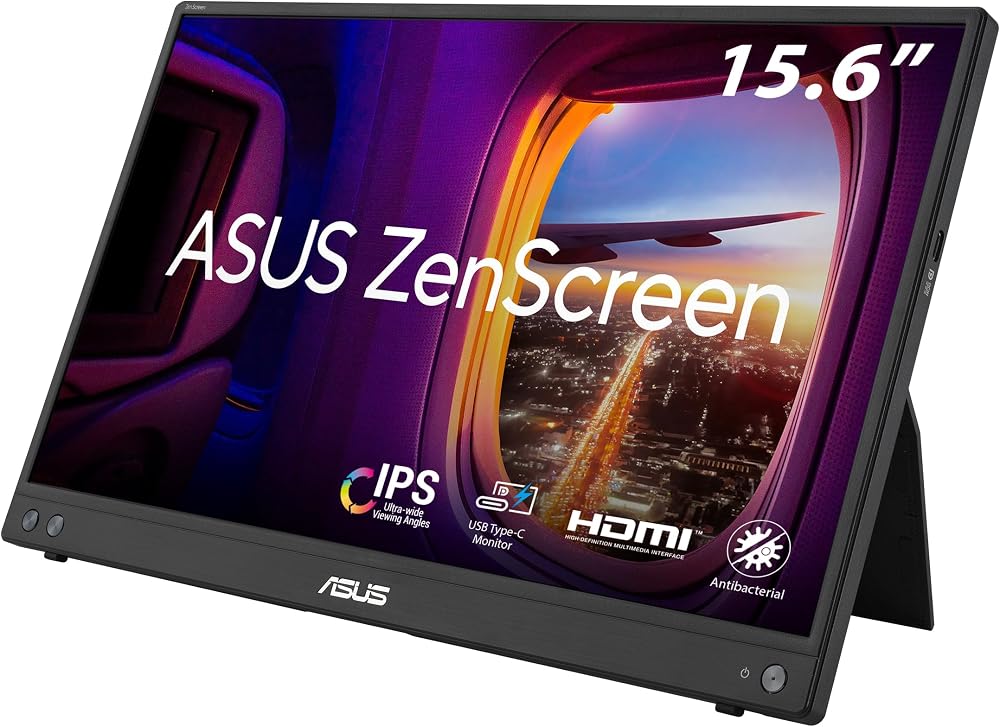 ASUS ZenScreen MB16AHV 15.6" FHD IPS Portable Monitor HDMI USB-C Anti-Glare