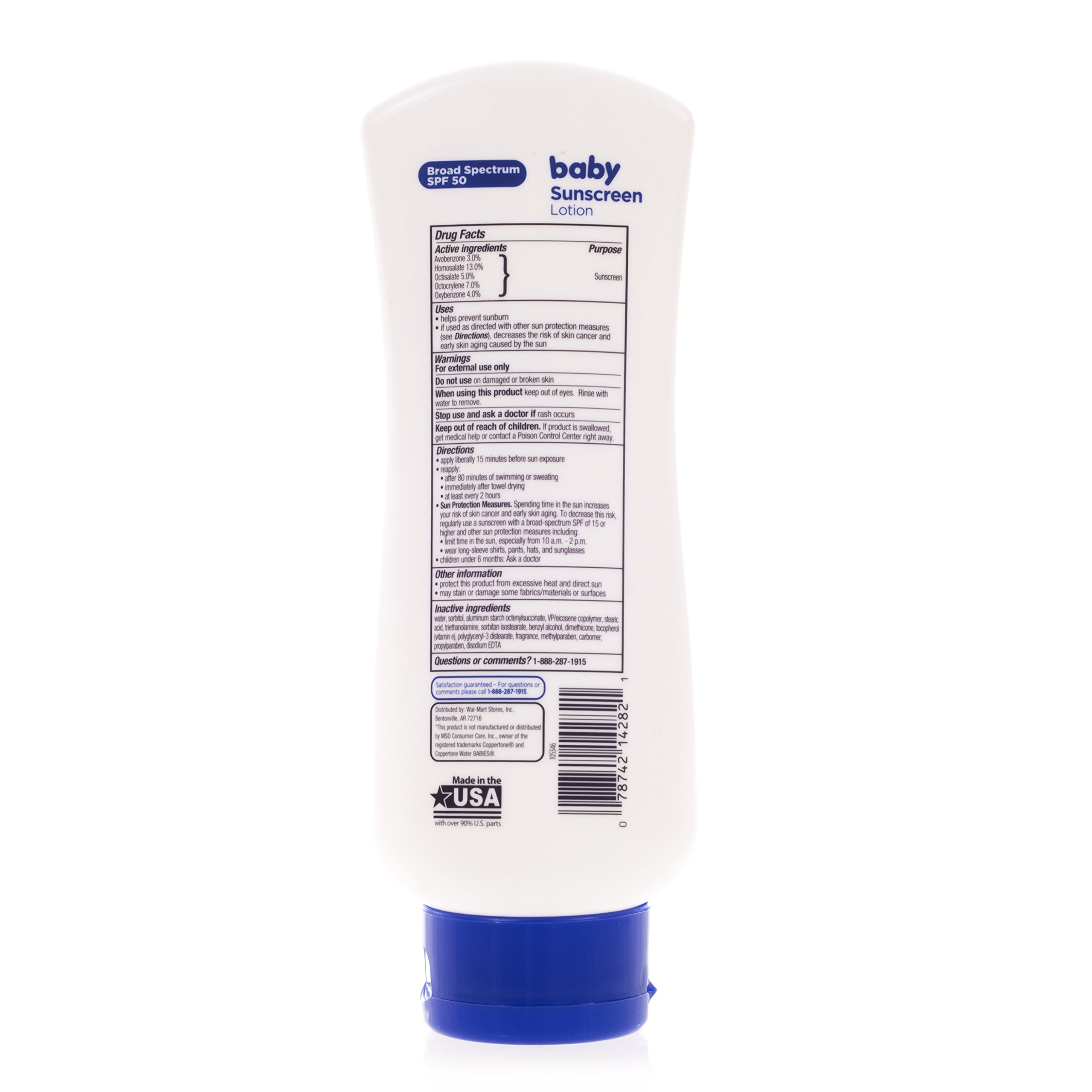 Equate Baby Sunscreen SPF 50 Compare to Coppertone Waterbabies by Equatw