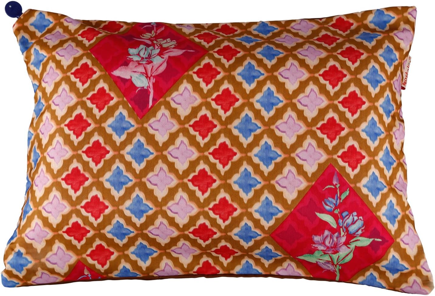 Nostaljia Synthetic Air Pillow with Cover - 20"x14", Multicolour